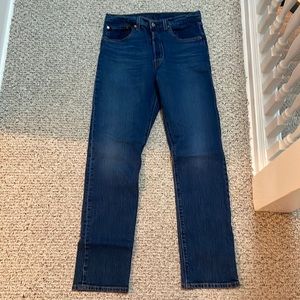 Levi’s dark wash straight leg jeans